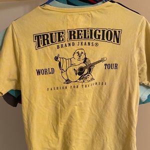Blue & Yellow True Religion Tee